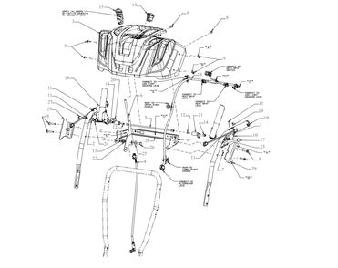 Panel Diagram and Parts List for 2X26-INCHTRAC (31AH7FVM710)(2020) Cub Cadet Snow Blower